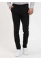 Dufy Siyah Erkek Ekstra Slim Fit Melanj Desenli Klasik Pantolon - 103484-siyah