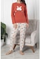 Lady Secret 12015 R11 Uzun Kollu Pamuklu Kadın Pijama Takımı Kiremit