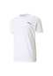 Puma Erkek Günlük Tişört 58672502 Siyah Active Small Logo Tee Beyaz