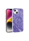 Noktaks - iPhone Uyumlu iPhone 15 Plus - Kılıf Magsafe Şarj Özellikli Fırça Boya Desenli Palet Kapak - Mor