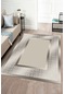 Makinede Yıkababilir Leke Tutmaz Gold Modern Çerçeve Desen Halı B1327 Vizon