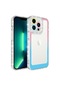 İphone 14 Pro Max Uyumlu Simli Ve Renk Geçiş Tasarımlı Lzore Korumalı Zore Park Kılıf-pembe-mav Pembe-Mavi