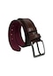 Taba Suni Deri Dikişli Desensiz Düz Model 4.5 Cm.lik Spor Kot Kemer - 4523-111-22ks Kahverengi