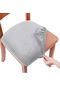 Açık Gri Kadife Spandex Yemek Odası Sandalyesi Koltuk Döşemeli Yemek Sandalyesi İçin Çıkarılabilir Yıkanabilir Elastik Yastık Kapakları