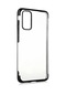 Kilifone - Samsung Uyumlu Galaxy S20 - Kılıf Dört Köşesi Renkli Arkası Şefaf Lazer Silikon Kapak - Siyah