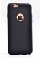 Kilifone - İphone Uyumlu İphone 6 Plus / 6s Plus - Kılıf Mat Renkli Esnek Premier Silikon Kapak - Siyah