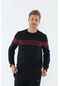 Maraton Sportswear Regular Erkek Bisiklet Yaka Uzun Kol Basic Lacivert Sweatshirt 20198-lacivert