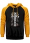 Black Sabbath Skull Sarı Renk Reglan Kol Kapşonlu Sweatshirt