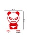 Kızgın Erkek Panda Sticker - Araba Sticker - 20cmx30cm - Kırmızı