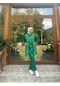 Dafne Cepli Eşofman Kolsuz Yelek Beli Lastikli Pantolon Üçlü Takım - 71149 - Benetton Yeşil-benetton Yeşil