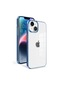 Noktaks - iPhone Uyumlu 14 Plus - Kılıf Arkası Şeffaf Kenarları Renkli Sert Sun Kapak - Mavi Açık