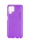 Kilifone - Samsung Uyumlu Galaxy M32 - Kılıf Simli Koruyucu Shining Silikon - Mor