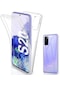 Noktaks - Samsung Uyumlu Samsung Galaxy S20 Plus - 360 Kılıf Full Koruma Ön Ve Arka Silikon Kapak - Renksiz