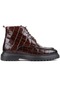 Shoetyle - Kahverengi Croco Deri Fermuarlı Erkek Bot 250-604-871-kahverengi