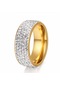 Altın Kadın Moda Lüks Düğün Nişan Yüzüğü Takı Hediye Alyans Aksesuarları, Ölçü: 10