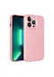 Ekılıf - İphone Uyumlu 13 Pro Max Uyumlu - Kılıf Kamera Korumalı Simli Lüks Koton Kapak - Pembe