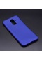 Kilifone - Samsung Uyumlu Galaxy J8 - Kılıf Mat Renkli Esnek Premier Silikon Kapak - Saks Mavi