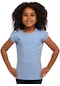 Lovetti Koyu Mavi Kız Çocuk Kısa Kollu Basıc Tişört