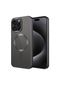 Tecno - İphone Uyumlu İphone 15 Pro Max - Kılıf Kablosuz Şarj Destekli Mat Setro Silikon Kapak - Siyah