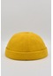 Kışlık Yünlü Hiphop Bere Sarı Docker Şapka - Standart
