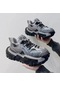 Snapbuy High Quality Shoe Bag Kalın Spor Ayakkabı Lastik Taban Koşu Ayakkabısı Mikrofiber Deri Kumaş Antrasit - Siyah