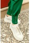 Zehmeri Taşlı Ve Beli Lastikli Pantolon - 71101-1 - Benetton Yeşil-benetton Yeşil