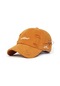 Unisex Asher Embroidery Hole Iron Ring Baseball Caps Spring Autumn Outdoor Orange Orange