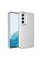 Noktaks - Samsung Galaxy Uyumlu Galaxy S23 Fe - Kılıf Simli Kamera Korumalı Koton Kapak - Gümüş