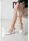 Twits Beyaz 8 Cm Topuklu Günlük Kullanım Ayakkabı