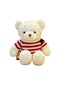 Turki Teddy Ayı Plush Toy Renkli Pillow 40cm Beyaz Çiçek Bayrak
