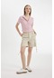 Defacto Coool Regular Fit Normal Bel Kısa Paça Gabardin Şort D1006ax24smbg155 Bej