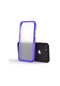 Mutcase - İphone Uyumlu İphone Se 2022 - Kılıf Arkası Mat Buzlu Kenarı Renkli Düğmeli Fri Silikon - Mor