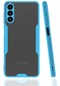Samsung Galaxy A04s Kılıf Parfe Silikon Kapak Kamera Korumalı Kılıf Ultra Ince Buzlu Mat Renkli - Mavi