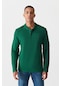 Avva Erkek Yeşil Basic Polo Uzun Kol T-Shirt E001003