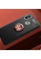 Kilifone - Xiaomi Uyumlu Mi 8 Se - Kılıf Yüzüklü Auto Focus Ravel Karbon Silikon Kapak - Siyah-rose Gold
