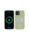 Kilifone - İphone Uyumlu İphone 12 Mini - Kılıf Kablosuz Şarj Destekli Silksafe Magsafe Kapak - Açık Yeşil