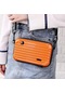 Turuncu Mini Plastik Kozmetik Çantası Bayan Bavul Şekli Omuz Çantası Pvc Küçük Messenger Çanta Moda Seyahat Çantası