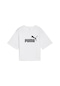 Puma 68497202 Ess Cropped No. 1 Logo Tee Kadın Spor Tişört Beyaz
