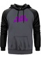 Black Sabbath Purple Yazı Gri Renk Reglan Kol Sweatshirt Gri