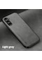 Lüks Deri Kılıf Samsung Uyumlu S25 S24 S23 S22 Ultra Fe A16 A36 A26 A06 A56 5g Kapak Light Grey Samsung Uyumlu A14 Light Grey