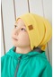 Sarı Erkek Bebek Çocuk Şapka Bere El Yapımı Rahat Cilt Dostu %100 Pamuklu Kaşkorse - 7166 - Sarı