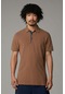 The North Face M Premıum Slım Polo T-shirt Kahverengi