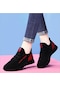Barbie Pembe Kadın Nefes Kaymaz Platform Moda Rahat Ayakkabılar Koşu Ayakkabıları Siyah Spor Ayakkabı Kadın İçin