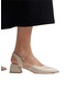 Kadın Kısa Topuklu Ayakkabı 4 Cm Bej-bej