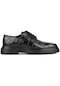 Shoetyle - Siyah Kroko Deri Bağcıklı Erkek Klasik Ayakkabı 250-2013-779-siyah