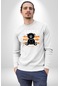 Yalnız Unisex Beyaz Sweatshirt Beyaz