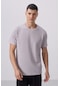 Taş Yüzeyi Dokulu Rahat Form Basic Erkek T-shirt - 88436 Taş