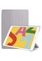 Noktaks - iPad Uyumlu 10.2 8.nesil - Kılıf Smart Cover Stand Olabilen 1-1 Uyumlu Tablet Kılıfı - Gri