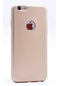 Noktaks - iPhone Uyumlu 6 Plus / 6s Plus - Kılıf Mat Renkli Esnek Premier Silikon Kapak - Gold