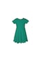 Lovetti Koyu Yeşil Kız Çocuk Düz Basic Kısa Kol Elbise 9560Y017